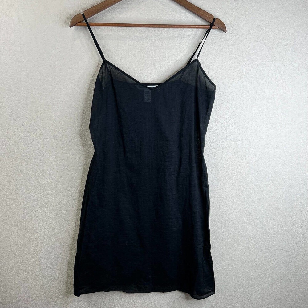 Diane Von Furstenberg Black Silk Slip Midi Dress